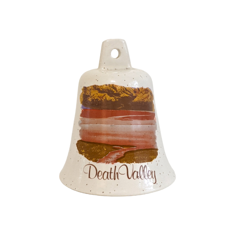 Vintage Death Valley National Park Souvenir Ceramic‎ Bell Speckled Glaze DVNP CA
